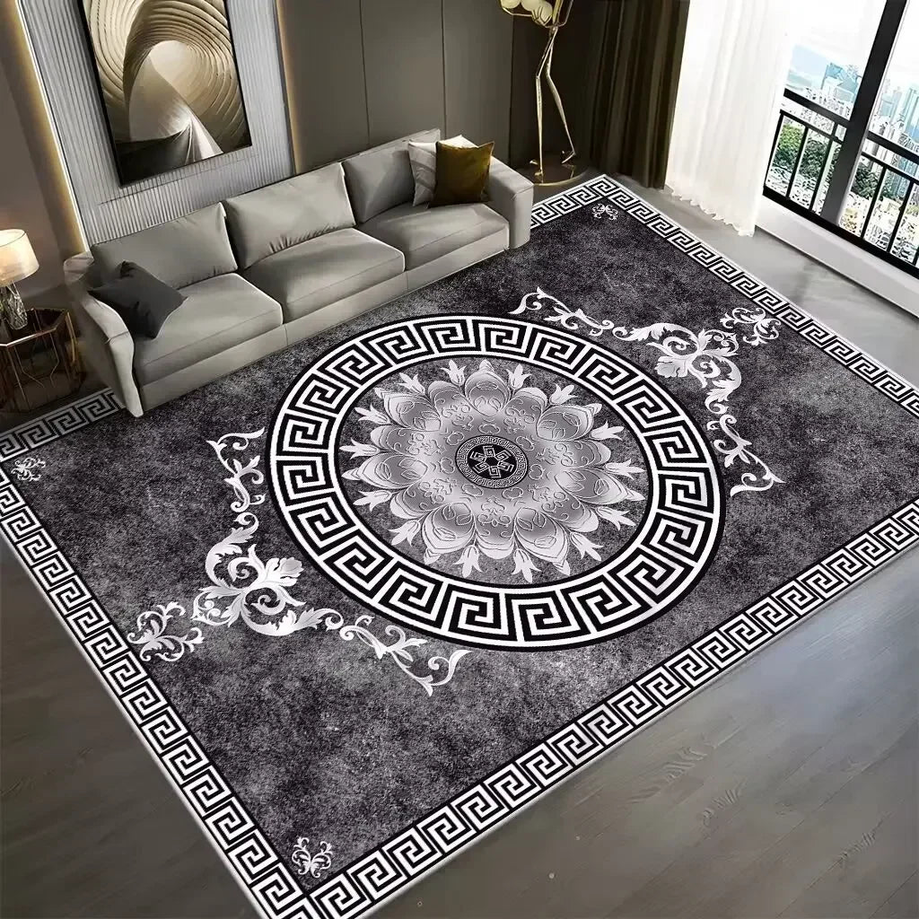 Navak Carpet Luxury Rugs and Carpets for Living Room Decoration Elastic Mat Bedroom Carpet Home Decor Non Slip Floor Mats Machine Washable