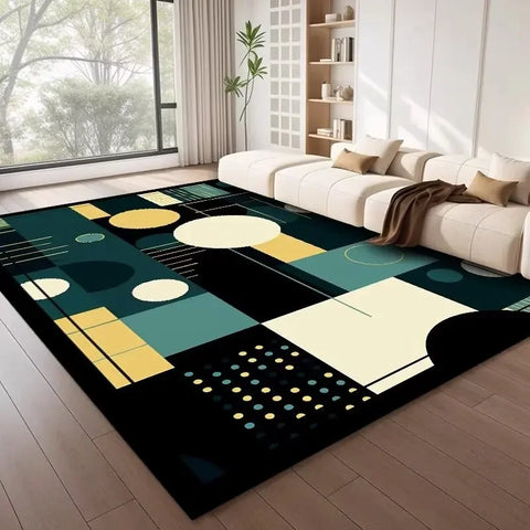 Navak Carpet Nordic Style Geometric Large Rugs for Living Room Modern Decoration Home Carpet Light Luxury Bedroom Rug  Washable Mat