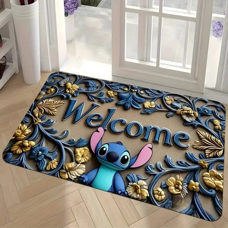 Navak Carpet Daily Picks Fußmatte mit süßem Stich-Druck, für den Eingangsbereich, rutschfester Teppich für drinnen und draußen, für Wohnzimmer, Heimdekoration, weiche Matte, Dekorationsteppich
