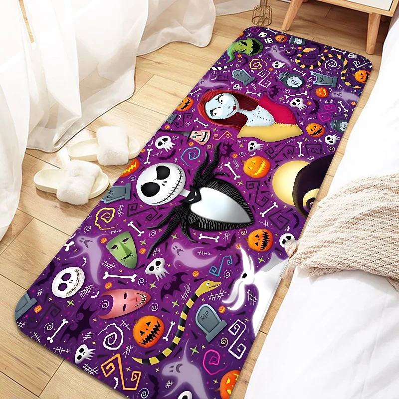 Navak Carpet Jack Skellington Fußmatte für den Eingangsbereich, rutschfeste Fußmatte, waschbar, Küchenteppich, Wohnzimmer, Flur, Badezimmer, Badematten