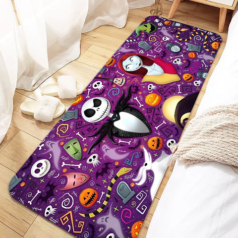 Navak Carpet Jack Skellington Fußmatte für den Eingangsbereich, rutschfeste Fußmatte, waschbar, Küchenteppich, Wohnzimmer, Flur, Badezimmer, Badematten