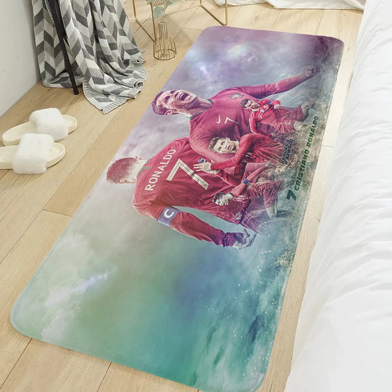 Navak Teppich, Teppich für Schlafzimmer, Cristiano Ronaldo CR7, Küche, Veranda, Fußmatte, rutschfest, Balkon, Badvorleger, Wohndeko-Artikel, Fußmatte, Eingangstür