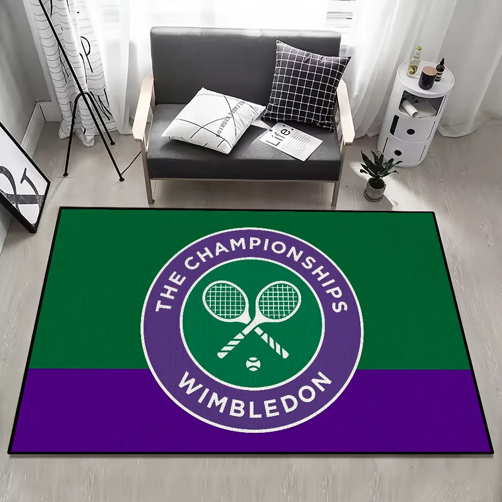 Navak Teppich kleiner Teppich Anti-Rutsch Küche W-Wimbledon Schlafzimmer Handgefertigter cooler Tufted Teppich Wohndesign Meisterschaftszimmer Eingangsdekoration