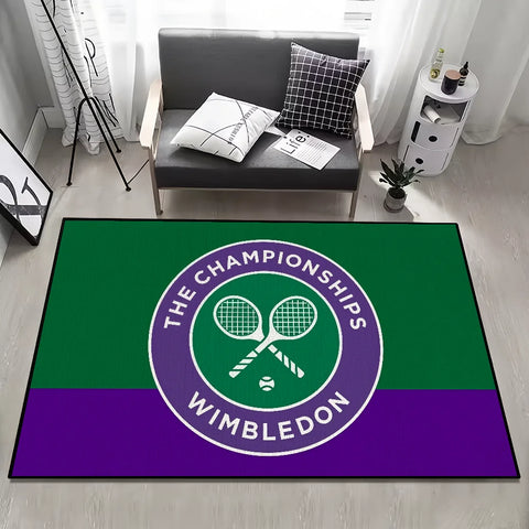 Navak Teppich kleiner Teppich Anti-Rutsch Küche W-Wimbledon Schlafzimmer Handgefertigter cooler Tufted Teppich Wohndesign Meisterschaftszimmer Eingangsdekoration