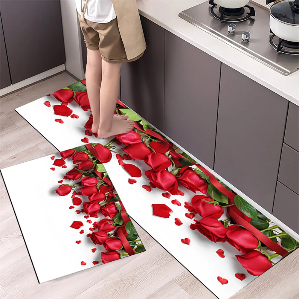 Navak Teppich Küchenmatte Teppich für Boden Hauseingang Fußmatte Schlafzimmer Wohnzimmer Dekor Nachttisch Teppich Flur Balkon Badezimmer Anti-Rutsch-Matte