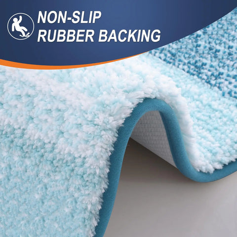 Navak Carpet Kitinjoy Badezimmerteppich, extra weich, saugfähig, Mikrofaser, rutschfest, Plüsch, zottelig, maschinenwaschbar, Badezimmerteppich