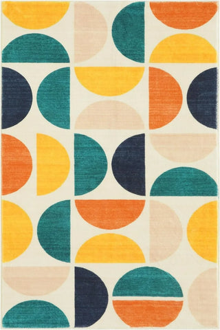 Navak Carpet Lahome Boho-Teppich mit Halbkreismuster für Wohnzimmer, Dekoration, Schlafzimmer, weiche Matten, Küchentisch, rutschfeste Teppiche, Lounge-Sofa, Bodenmatte