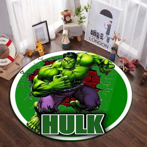 Navak Carpet Daily Picks DISNEY Marvel The Avengers Runder Teppich Anime-Teppich Rutschfeste Spielmatte Niedliche Bodenteppiche für Wohnzimmer, Schlafzimmer, Kindermatten