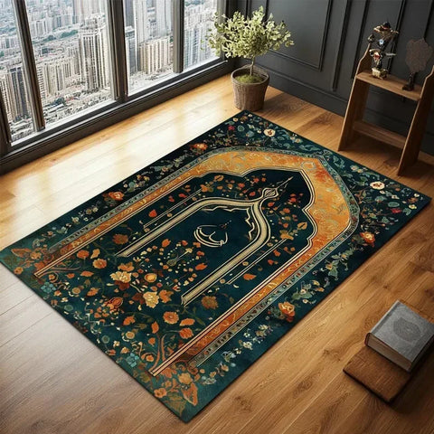 Navak Carpet Exclusive Picks, verbessertes Material, Schlingenflor, eleganter islamischer Gebetsteppich, exquisites Gebet, muslimisches kreatives Geschenk, einfache Aufbewahrung, Heimdekoration