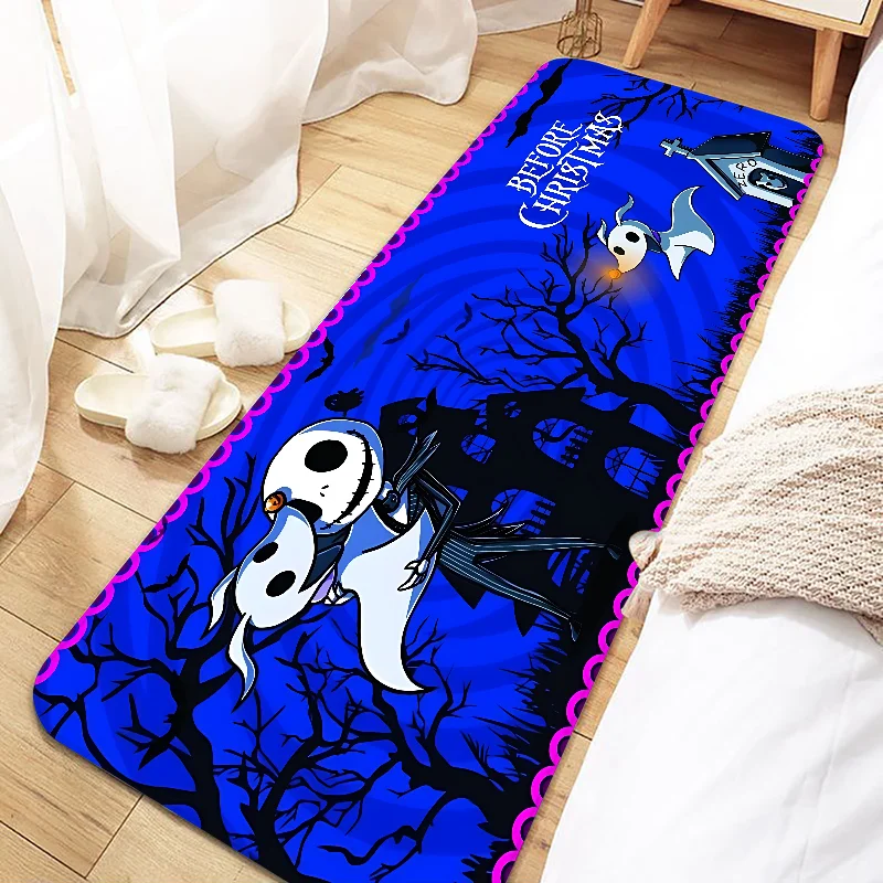 Navak Carpet Jack Skellington Fußmatte für den Eingangsbereich, rutschfeste Fußmatte, waschbar, Küchenteppich, Wohnzimmer, Flur, Badezimmer, Badematten