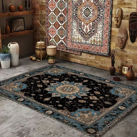 Navak Teppich Persischer Amerikanischer Retro-Teppich Große Fläche Wohnzimmer Dekoration Zuhause Ethnischer Stil Schlafzimmer Teppich Garderobe Lounge Weiche Matte Waschbar