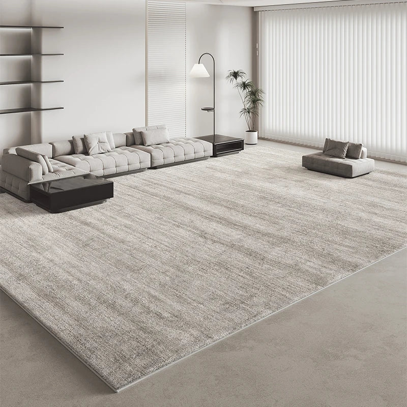Navak Teppich, italienischer minimalistischer Teppich für Wohnzimmer, leichtes Luxus-Schlafzimmerdekor, Plüschteppich, flauschig, weich, grau, verdickte Matte