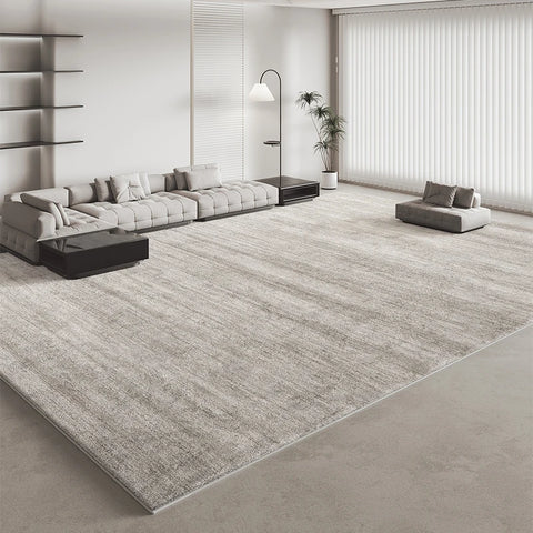 Navak Teppich, italienischer minimalistischer Teppich für Wohnzimmer, leichtes Luxus-Schlafzimmerdekor, Plüschteppich, flauschig, weich, grau, verdickte Matte