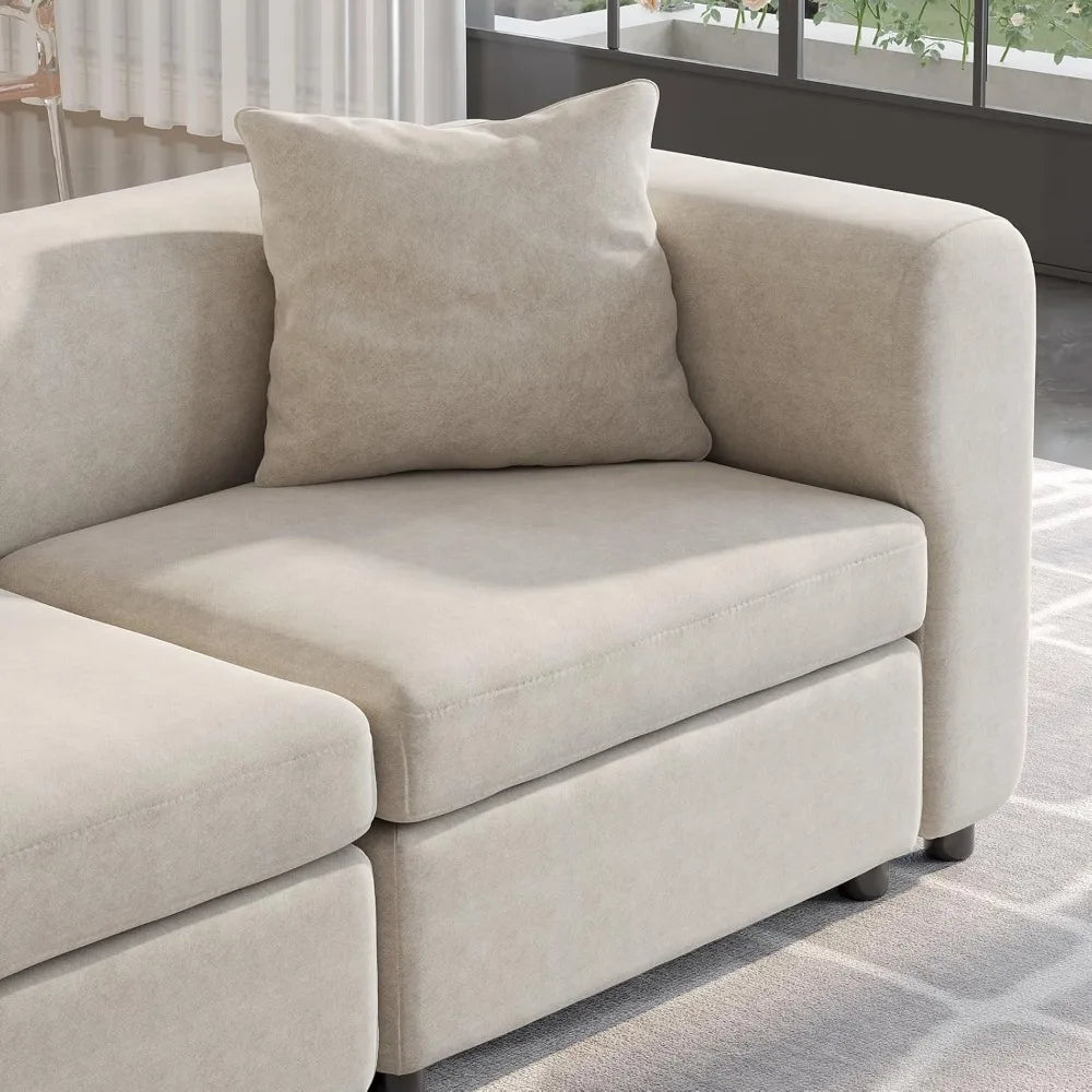 Navak Carpet Love Seaters, extra großes Ecksofa für das Wohnzimmer, 2-Sitzer für kleine Wohnungen, umwandelbares Freizeitsofa, tiefe Sofas
