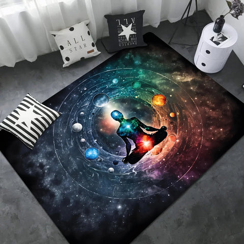Navak Carpet Rainbow 7 Chakra Mandala Bohemia Yoga Fußmatte, waschbar, rutschfest, für Wohnzimmer, Sofa, Stühle, Bereichsmatte, Küche, Willkommens-Fußmatte