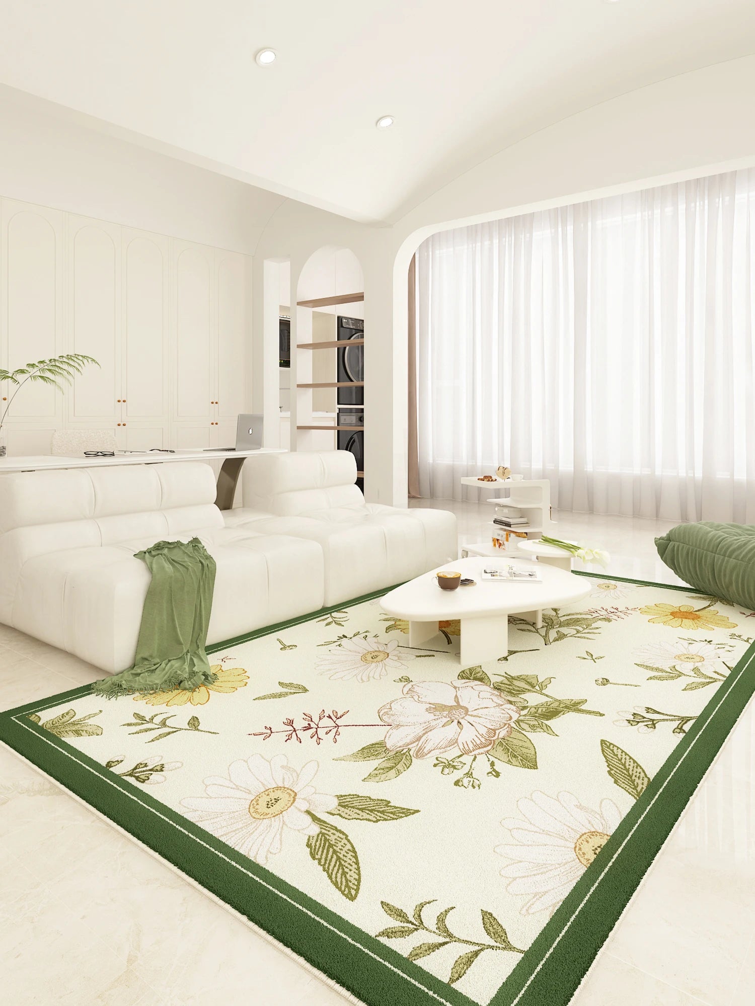 Navak Teppich, französischer Stil, Schlafzimmerdekor, Plüschteppich, großflächige Teppiche für Wohnzimmer, Zuhause, flauschige, weiche Bodenmatte, dicker, waschbarer Arbeitszimmerteppich