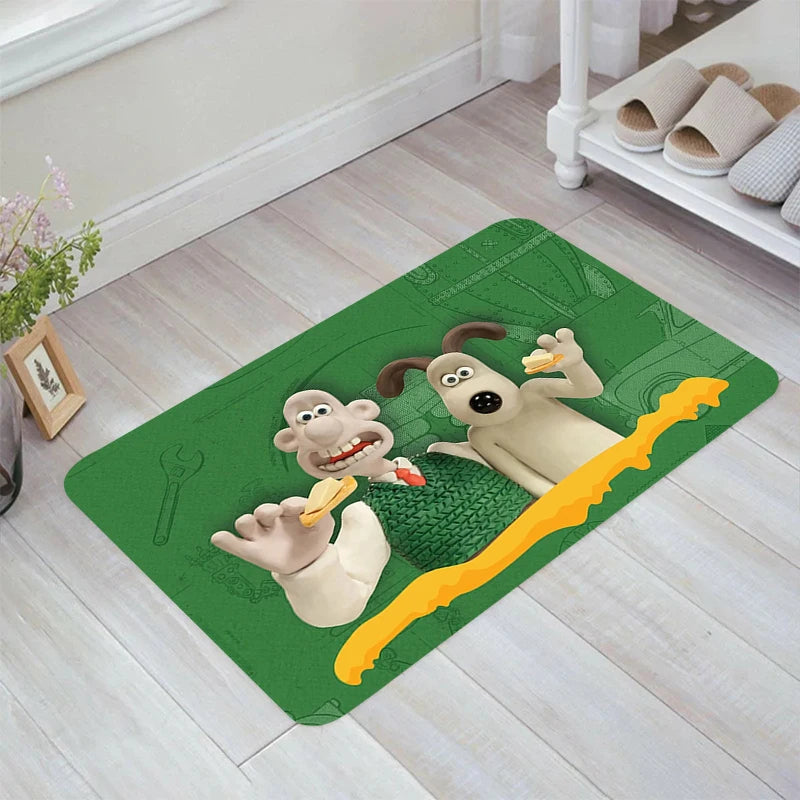 Navak Teppich A-Wallace und A-Gromit Bodenmatte Teppiche Küchenteppich Home Fußmatte Eingangstür Balkon Teppiche Zimmermatten Fußteppich Badezimmer Bad