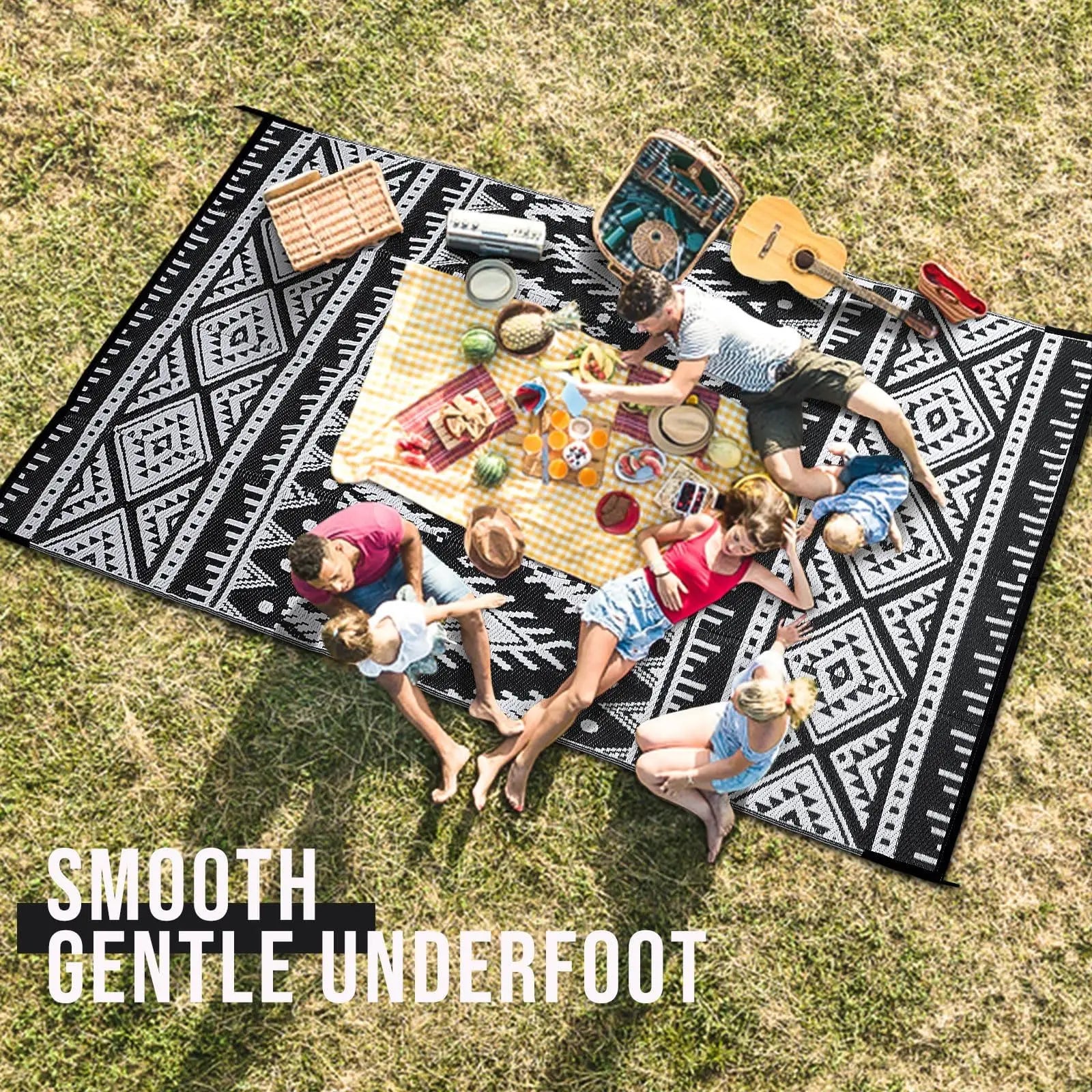 Navak Carpet Kitinjoy Outdoor Rugs Waterproof Reversible Outdoor Plastic Straw Rugs Boho PatioIndoor Carpets RV Mat For Family Camp Picnic