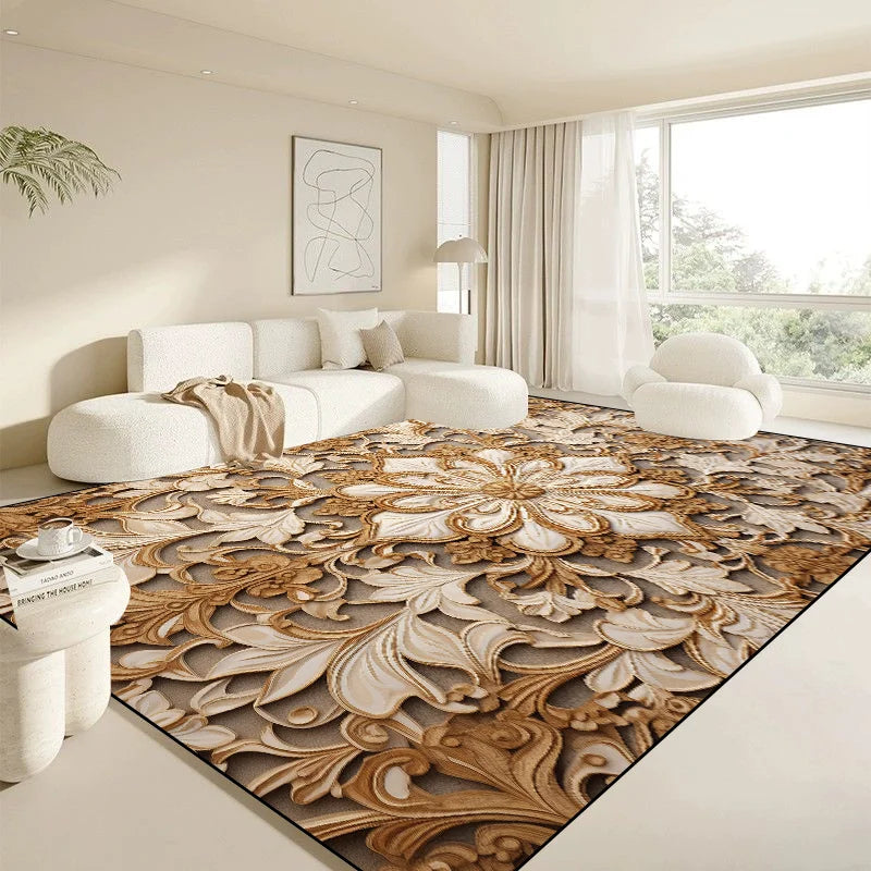 Navak Carpet Modern White Large Carpet for Living Room Luxury Gold Rug Home Decoration Bedroom Mat Bedside Soft Non-slip 200x300 Carpets 러그