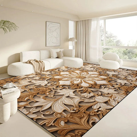 Navak Carpet Modern White Large Carpet for Living Room Luxury Gold Rug Home Decoration Bedroom Mat Bedside Soft Non-slip 200x300 Carpets 러그