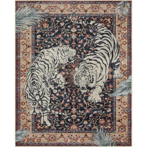 Navak Teppich für Wohnzimmer, Teppich, Dschungeltiger, Heimdekoration, große Fläche, Schlafzimmer, Plüsch-Bodenmatte, maschinenwaschbar, Couchtisch-Teppiche 러그