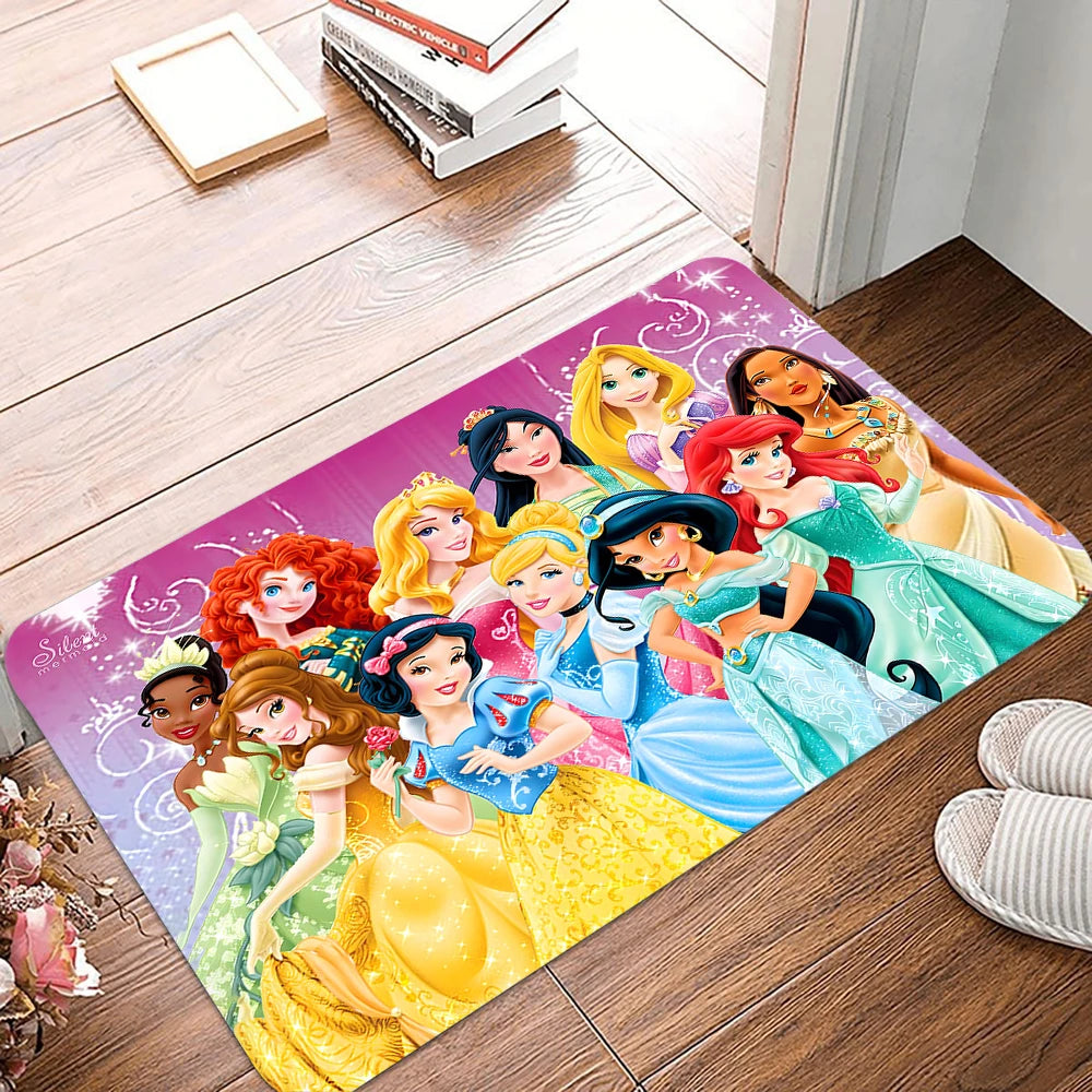 Navak Carpet Daily Picks Fußmatte mit Cartoon-Motiv „Disney Princess“, für den Eingang, rutschfeste Fußmatte, waschbar, für Küche, Flur, Badezimmer, Badematten