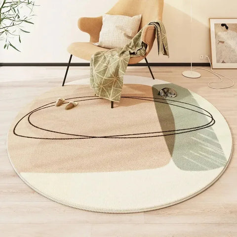 Navak Carpet Exclusive Picks Moderner Stil Runder Wohnzimmerteppich Kinderzimmer Schlafzimmer Krabbelmatte Rutschfeste Bettdecke Dicke waschbare Matte