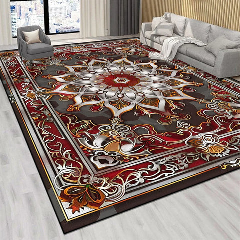 Navak Carpet Persian Luxury Red Carpet Living Room Large Size Rug Non-slip Coffee Tables Mat Home Decoration Bedroom Lounge Rug Tapis Salon