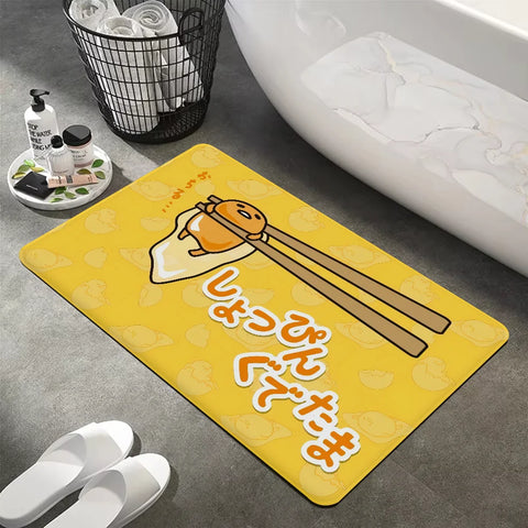 Navak Carpet G-Gudetama L-Lazy Egg Floor Mat INS Style Soft Bedroom Floor House Laundry Room Mat Anti-skid Bedside Area Rugs