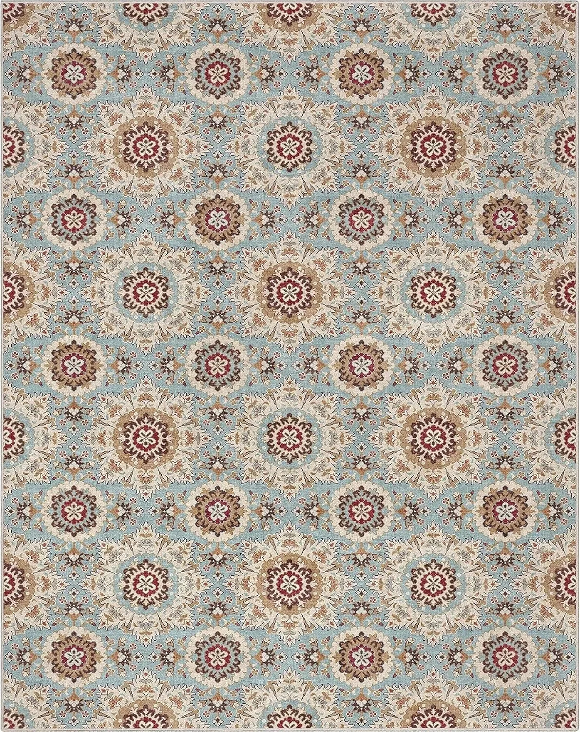 Navak Teppich, Retro-Blumendruck, Teppiche für Wohnzimmer, Couchtisch, Sofa, Dekoration, Schlafzimmer, rutschfest, waschbar, Bodenmatte für die Garderobe