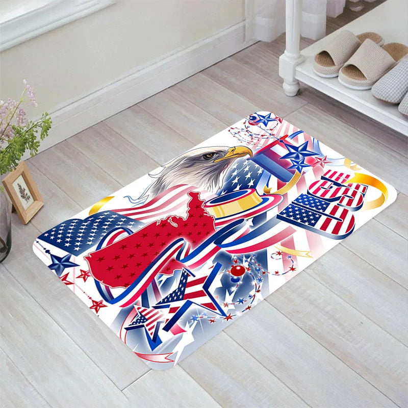 Navak Teppich Flagge der amerikanischen Bodenmatte Teppiche Zimmer Matten Teppiche Home Fußmatte Eingangstür Küche Teppich Balkon Fuß Teppich Badezimmer Badehaus