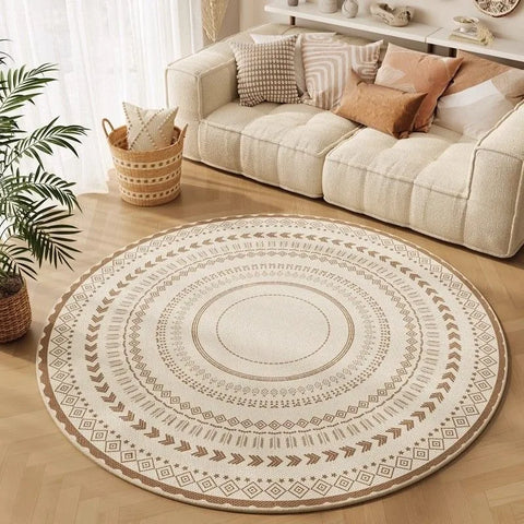 Navak Teppich Europa Böhmen Stil Runder Teppich Wohnzimmer Sofa Schlafzimmer Nachttisch Arbeitszimmer Küche Eingangstürmatte Rutschfester Wohnkultur Teppich