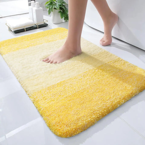 Navak Carpet Kitinjoy Badezimmerteppich, extra weich, saugfähig, Mikrofaser, rutschfest, Plüsch, zottelig, maschinenwaschbar, Badezimmerteppich
