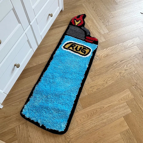 Navak Teppich Tufting Teppich Big Blue Feuerzeug Schlafzimmer Teppich Wohnzimmer Teppich Nachttisch Badezimmer Matte Türboden Anti Rutsch Pad Ästhetisches Wohndekor