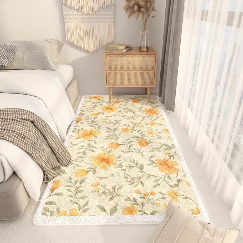 Navak Teppich, pastoraler Stil, weiche Bodenmatte für das Bett, waschbare Teppiche für das Wohnzimmer, dicker Plüsch, Schlafzimmer-Dekor-Teppich, flauschig, weich, Lounge-Teppich
