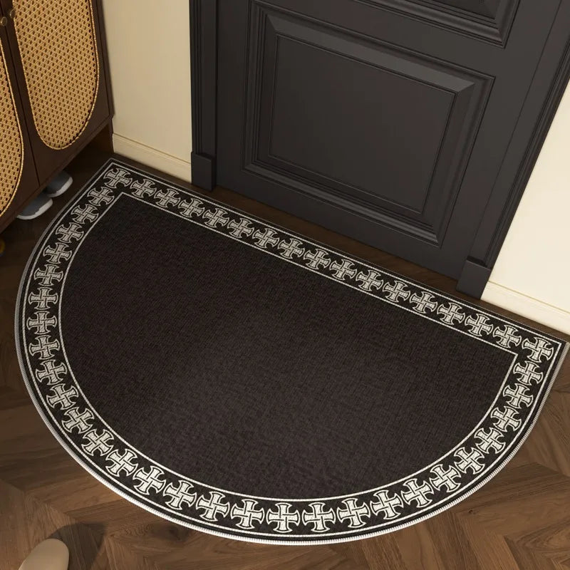 Navak Carpet Entrance Door Mat Non-slip Wear-resistant Dirt-resistant Carpet Semi-circular Line Texture Garden Rug Outdoor Home Decor Mats