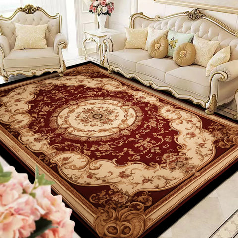 Navak Carpet European Style Carpet Living Room Soft Luxury Rug Bedroom Cloakroom Lounge Decoration Rug Large Size Washable Non-slip Floor Mat