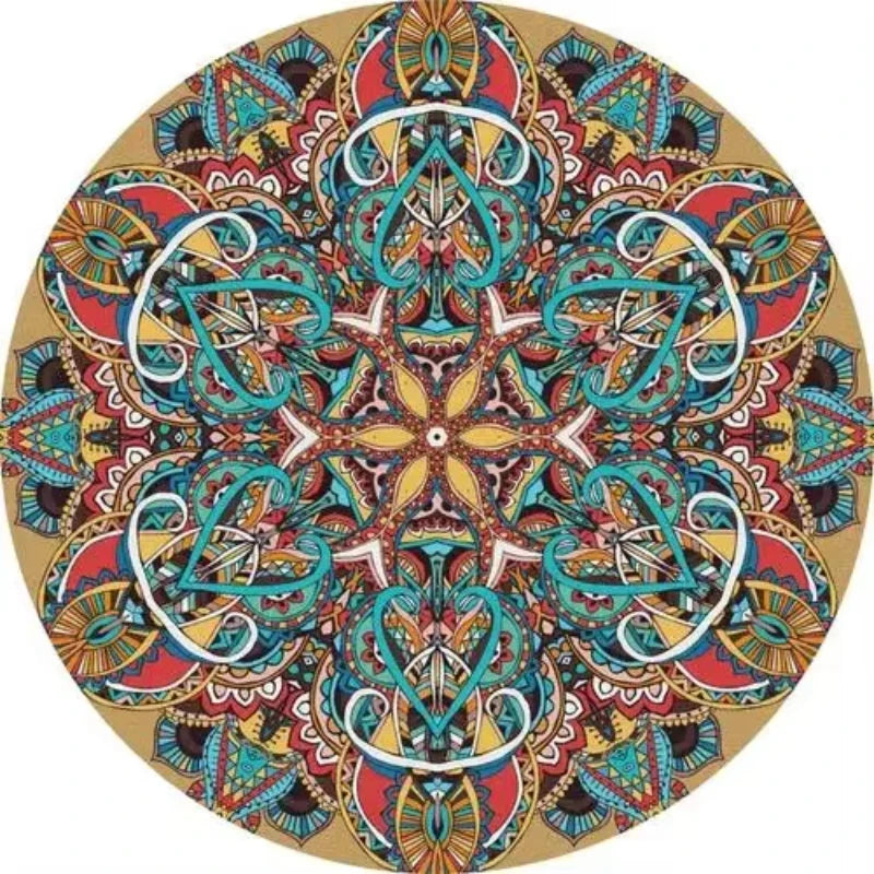 Navak Carpet Persian Style Living Room Carpet Bedroom Decoration Dressing Table Cloakroom Non-slip Floor Carpets Circular Area Rugs
