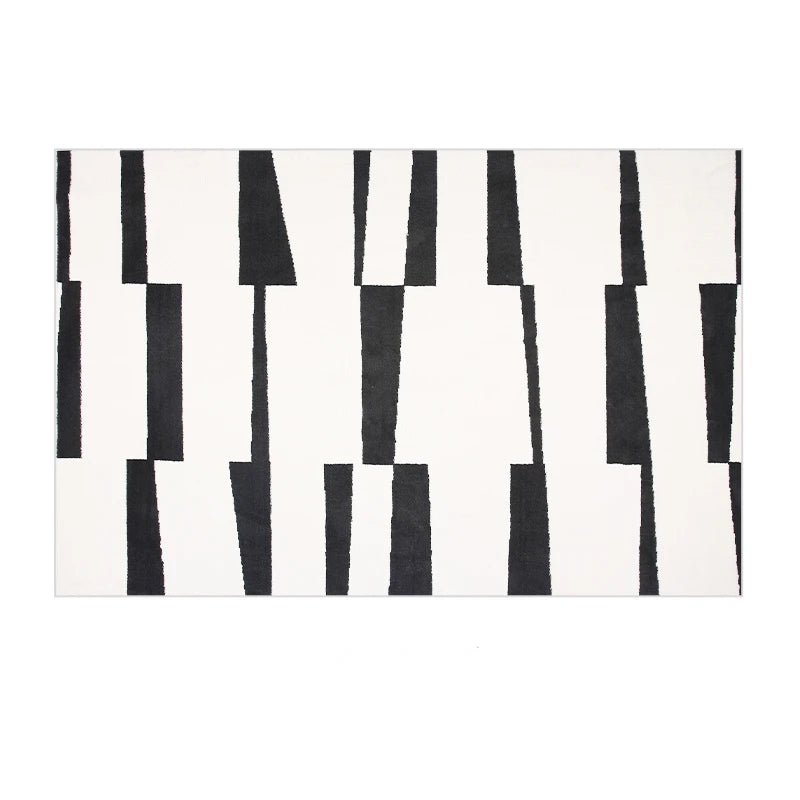 Navak Carpet Nordic Simple Style Carpet Living Room Black White Striped Decoration Sofa Large Rugs Bedroom Easy Clean Soft Mat Ковер Tapis