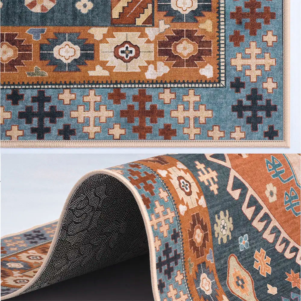 Navak Teppich Persischer Luxus-Wohnzimmerteppich 200x300 cm Dekoration Schlafzimmer Rutschfeste Teppiche Lounge Couchtische Waschbare Bodenmatte Fusselfrei