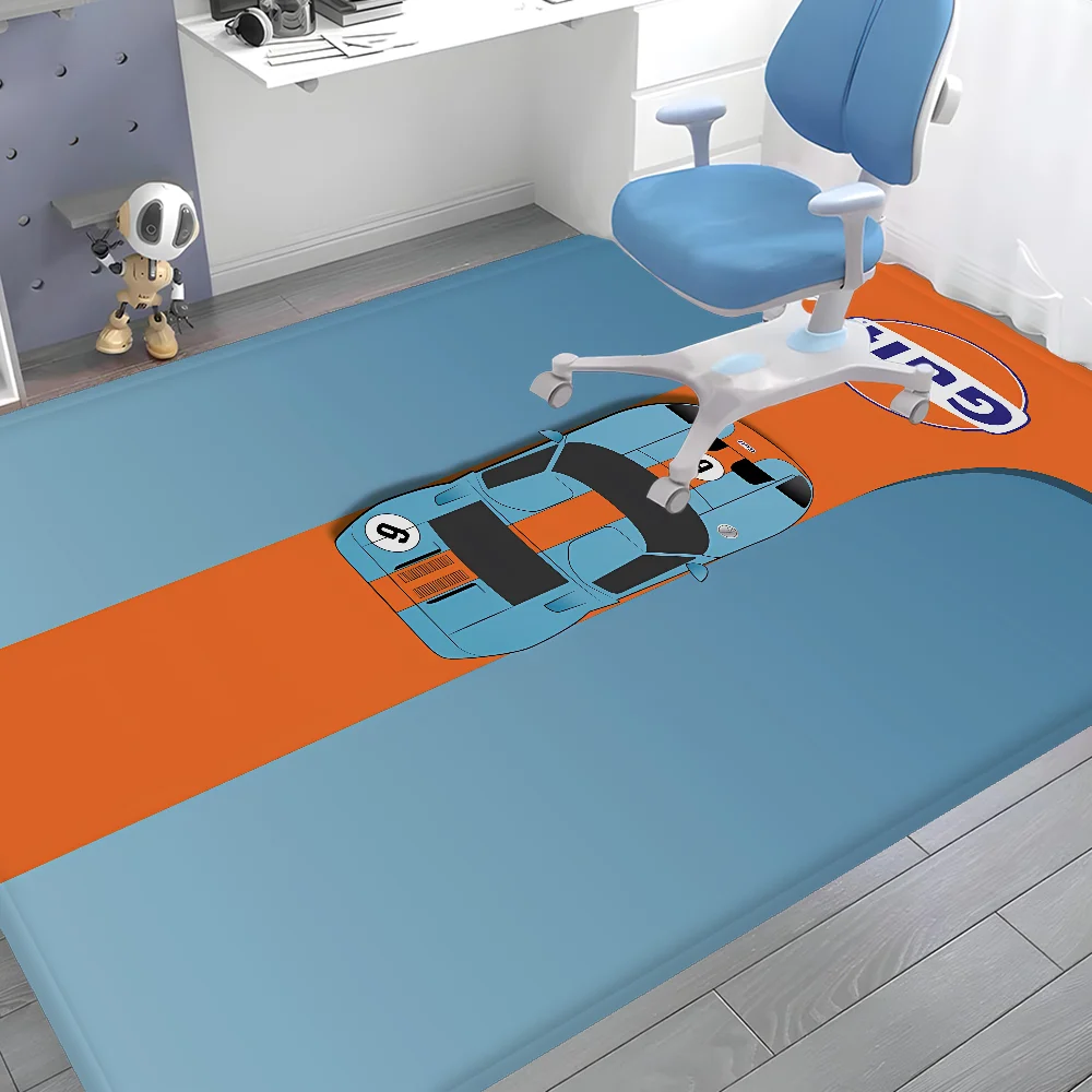 Navak Teppich G-Gulf Racing Auto Zimmer Matten er Anti-Rutsch Modern Wohnzimmer Balkon Bedruckt Willkommen Teppich