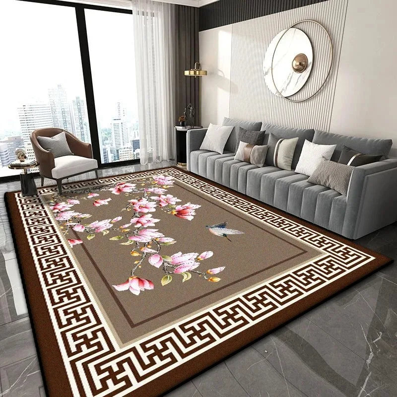 Navak Carpet Chinesischer klassischer Teppich für leicht zu reinigende Wohnzimmer-Couchtische und Schlafzimmer-Garderoben, rutschfeste Dekoration