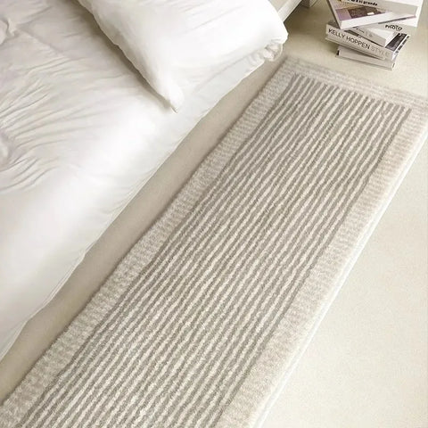 Navak Teppich Schlafzimmerteppich Nachttisch Lange Bodenmatte Weiche Flauschige Bequeme Fußmatten Japanischer Minimalistischer Heimdekorationsteppich Für Wohnzimmer