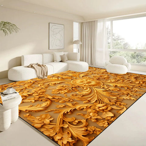 Navak Carpet Modern White Large Carpet for Living Room Luxury Gold Rug Home Decoration Bedroom Mat Bedside Soft Non-slip 200x300 Carpets 러그