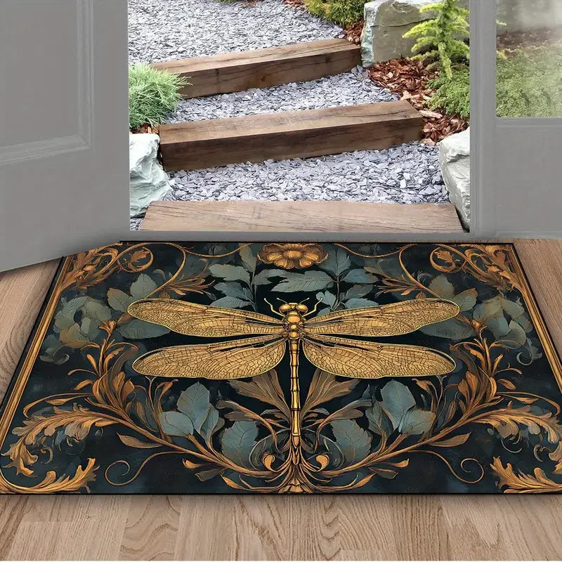 Navak Teppich, elegantes Libellenmuster, Küchenmatte, Eingangs-Fußmatte, Dekor-Teppich für Wohnzimmer, Badezimmer, rutschfeste Fußmatte, Waschküchen-Teppiche