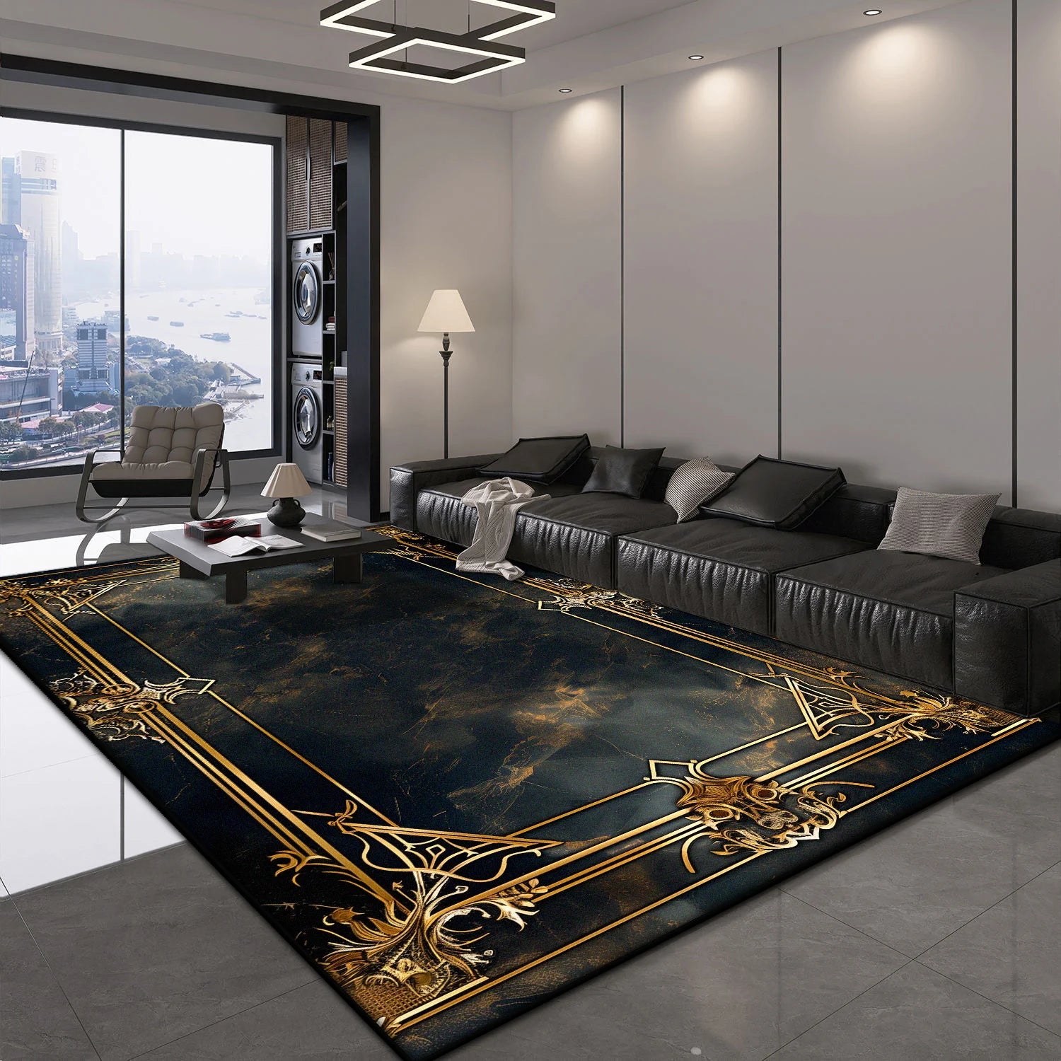 Navak Teppich Nordischer Luxusteppich Wohnzimmerdekoration Lounge Couchtische Rutschfeste große Teppiche 200x300 Faltbare weiche Matten für Schlafzimmer und Nachttische