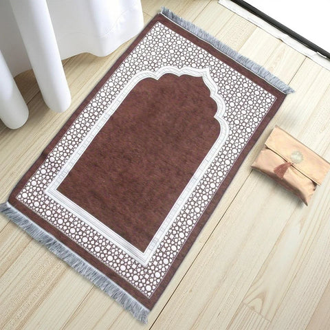 Navak-Teppich, muslimischer Gebetsteppich mit tragbarer Tasche, Perlen, muslimisch für Frauen und Männer, weiche Matte, Islam-Geschenkset, türkisch für Ramadan, Eid, Hadsch, Reisematte