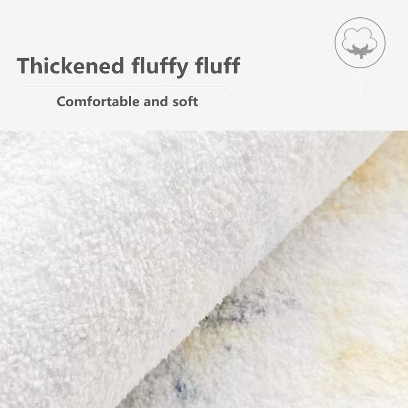 Navak Carpet Nordische flauschige Plüschteppiche für Wohnzimmer, leichtes, luxuriöses Zebramuster, Schlafzimmerdekor, Teppich für Zuhause, große Fläche, rutschfester Lounge-Teppich