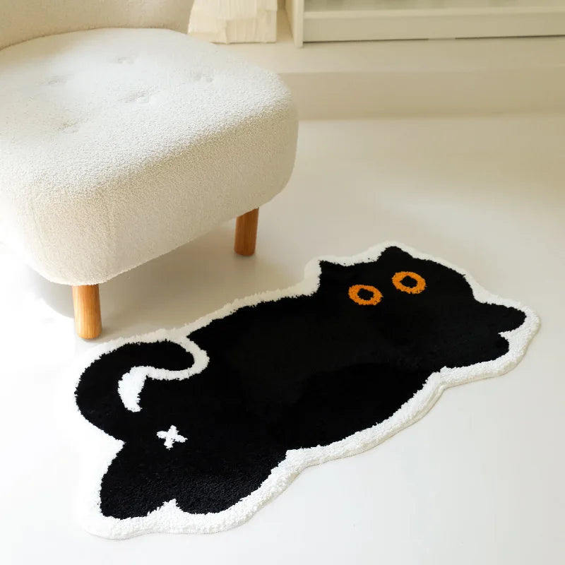 Navak Carpet Exclusive Picks 1 Stück Cartoon-Tier-Dekorationsteppich Schlafzimmerteppich Flauschiger Nachtvorleger Kunstkaschmir-Bodenmatte Weiche Anti-Rutsch-Badematte