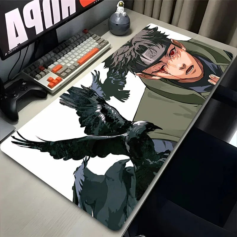 Navak Teppich Laptop Büro Großes Mauspad Anime Shisui U-Uchiha N-Narutos Mauspad Tastatur Gaming Rutschfeste Schreibtischunterlage PC Zubehör Teppich